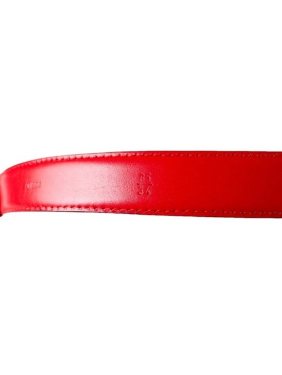 Louis Vuitton Epi Leather Ceinture Belt 85/34 Red Silver Buckle main image 4